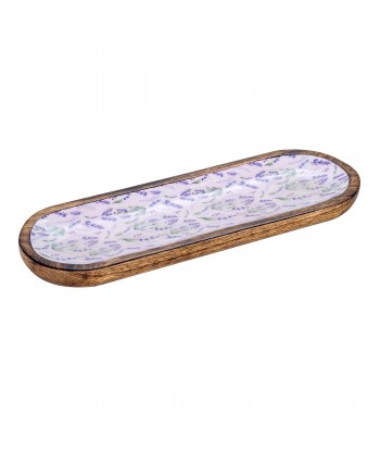 ORIGEN Home Decor Bandeja lavanda con bowls Posavasos | Bandeja Marrón - 3x38x13cm