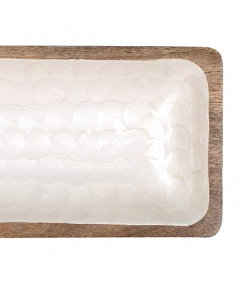 ORIGEN Home Decor Bandeja Pequeña Cajas Y Bandejas | Bandeja de Vajilla Crudo Rectangular - 5x33x15cm