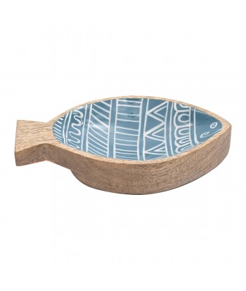 ORIGEN Home Decor Bandeja pez Bandejas | Bandeja de Decoración Azul - 4x18x11cm