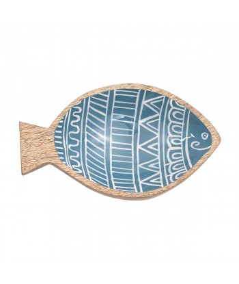 ORIGEN Home Decor Bandeja pez Bandejas | Bandeja de Decoración Azul - 4x18x11cm