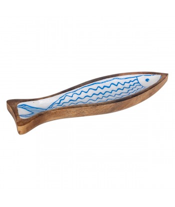 ORIGEN Home Decor Bandeja Pez Cajas Y Bandejas | Bandeja de Decoración Azul - 3x30x8cm