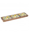 ORIGEN Home Decor Bandeja rectangular limones Cajas Y Bandejas | Bandeja Amarillo Rectangular - 3x36x10cm