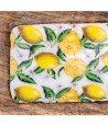 ORIGEN Home Decor Bandeja rectangular limones Cajas Y Bandejas | Bandeja Amarillo Rectangular - 3x36x10cm