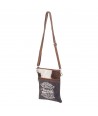 ORIGEN Home Decor Bandolera con estampado Bolsos Y Sombreros | Bolso de hombro Negro - 24x18x2cm