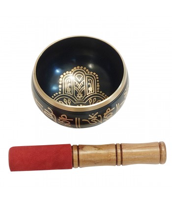 ORIGEN Home Decor Bowl tibetano mano fatima Complementos Natura | Instrumento de música Dorado - 7x12x12cm