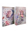 ORIGEN Home Decor Caja 2U Cajas Libro Plateado Rectangular 26x17x5cm