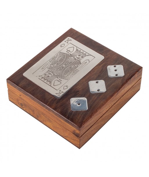 ORIGEN Home Decor Caja Para Cartas Y Dados Juegos Marrón Cuadrado 4x12x13cm