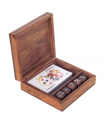 ORIGEN Home Decor Caja Para Cartas Y Dados Juegos Marrón Cuadrado 4x12x13cm