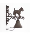 ORIGEN Home Decor Campana Perro Jardin | Campana Negro - 22x19x10cm