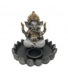 ORIGEN Home Decor Candelabro ganesh Budas | Figura de Buda Plateado - 14x16x15cm