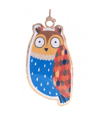 ORIGEN Home Decor Colgante búho surtido 6 U Colgantes | Colgante Multicolor - 8x8x1cm