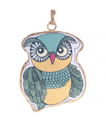 ORIGEN Home Decor Colgante búho surtido 6 U Colgantes | Colgante Multicolor - 8x8x1cm