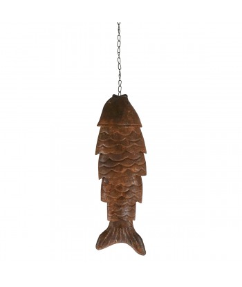 ORIGEN Home Decor Colgante Pez Jarrones y Portavelas Marrón 28x9x4cm - Diseño Único y Versátil