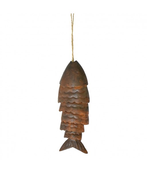 ORIGEN Home Decor Colgante Pez Jarrones y Portavelas | Colgante Marrón - 17x7x3cm