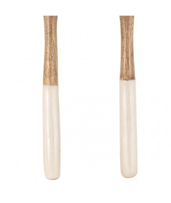 ORIGEN Home Decor Cuchara O Tenedor 2U Marrón - Cubierto de Madera 3x30x6cm