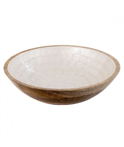 ORIGEN Home Decor Cuenco Grande Cajas Y Bandejas | Cuenco Bol Crudo Ovalado - 10x35x35cm