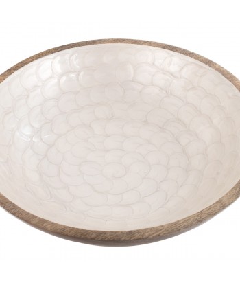 ORIGEN Home Decor Cuenco Grande Cajas Y Bandejas | Cuenco Bol Crudo Ovalado - 10x35x35cm