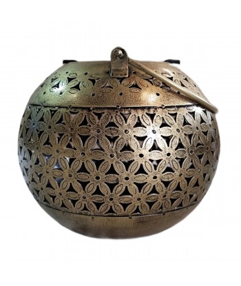 ORIGEN Home Decor Cuenco grande portavelas Jarrones Y Portavelas | Jarrón Plateado - 14x17x17cm