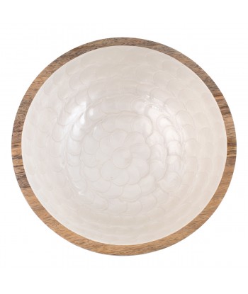 ORIGEN Home Decor Cuenco Mediano Cajas Y Bandejas | Cuenco Bol Plateado Ovalado - 10x25x25cm