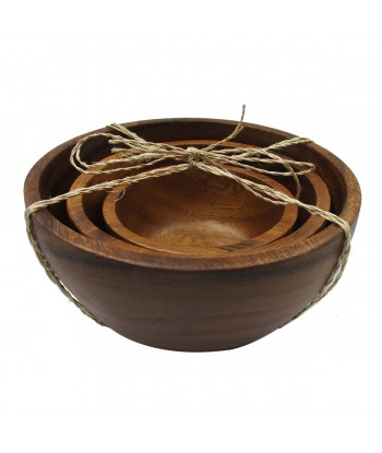 ORIGEN Home Decor Cuencos 3U Utensilios | Cuenco Bol Marrón - 7x13x13cm