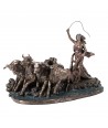 ORIGEN Home Decor Diosa Nórdica De La Siembra Bronce | Figura Diosa Gris - 17x29x13cm