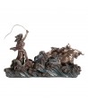ORIGEN Home Decor Diosa Nórdica De La Siembra Bronce | Figura Diosa Gris - 17x29x13cm