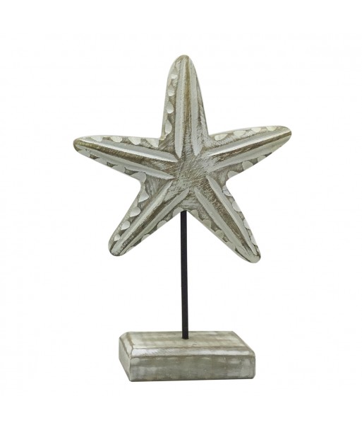 ORIGEN Home Decor Estrella De Mar De Madera Marinero Figura de Sobremesa Gris - 26x18x5cm ORIGEN Home Decor Estrella De Mar De Madera Marinero Figura de Sobremesa Gris - 26x18x5cm