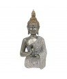 ORIGEN Home Decor Figura Buda Budas | Figura de Buda Plateado - 35x17x12cm
