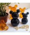 ORIGEN Home Decor Figura cristal Miniaturas | Figura de Sobremesa Naranja - 18x11x9cm