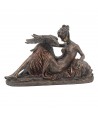 ORIGEN Home Decor Figura de Bailarina de Bronce Gris - 18x28x12cm