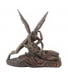 ORIGEN Home Decor Figura de Persona Bronce - Figura Gris 28x30x15cm