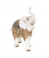 ORIGEN Home Decor Figura Elefante Africanas Y Elefantes | Figura de Elefante Blanco - 26x22x10cm