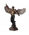 ORIGEN Home Decor Figura Guerrero enmascarado Bronce | Figura Mitológica Dorado - 25x25x7cm