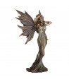 ORIGEN Home Decor Figura Hada mano cabeza Bronce | Figura Mitológica Dorado - 25x13x10cm
