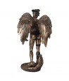 ORIGEN Home Decor Figura Hombre desnudo Bronce | Figura Mitológica Plateado - 30x16x15cm