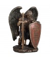 ORIGEN Home Decor Figura Soldado con alas Bronce | Figura Mitológica Dorado - 21x15x13cm