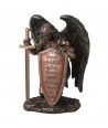 ORIGEN Home Decor Figura Soldado con alas Bronce | Figura Mitológica Dorado - 21x15x13cm