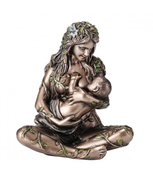 ORIGEN Home Decor Gaia Madre Tierra Con Bebe Bronce Figura Diosa Gris 11x10x6cm ORIGEN Home Decor Gaia Madre Tierra Con Bebe Bronce Figura Diosa Gris 11x10x6cm