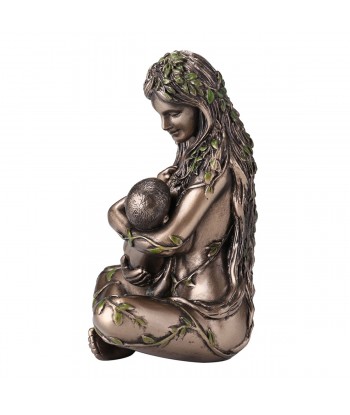 ORIGEN Home Decor Gaia Madre Tierra Con Bebe Bronce Figura Diosa Gris 11x10x6cm