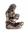 ORIGEN Home Decor Gaia Madre Tierra Con Bebe Bronce Figura Diosa Gris 11x10x6cm