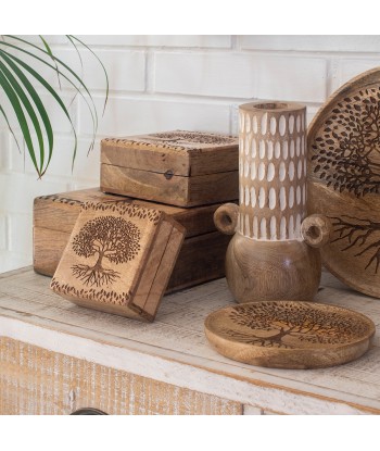 ORIGEN Home Decor Jarrón con asas Jarrones Y Portavelas | Jarrón Marrón - 20x13x10cm