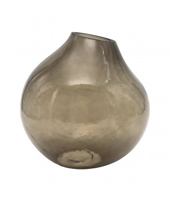 ORIGEN Home Decor Jarrón cristal Jarrones Y Portavelas | Jarrón Plateado - 18x18x15cm