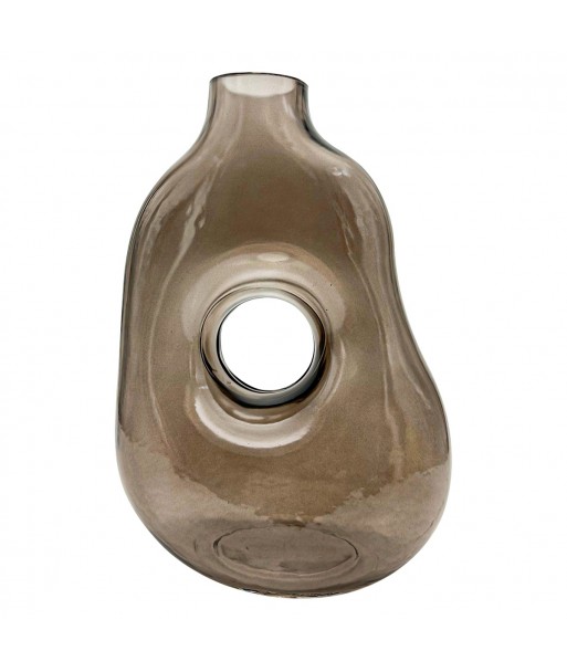 ORIGEN Home Decor Jarrón cristal Jarrones Y Portavelas | Jarrón Plateado - 25x18x10cm