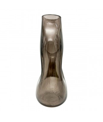 ORIGEN Home Decor Jarrón cristal Jarrones Y Portavelas | Jarrón Plateado - 25x18x10cm