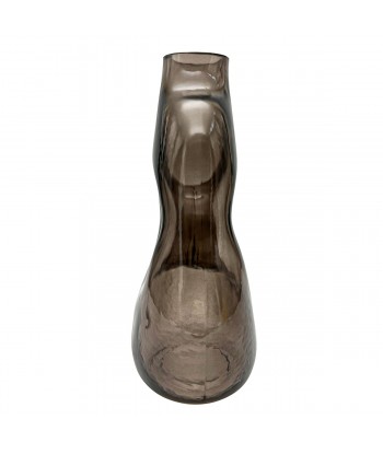 ORIGEN Home Decor Jarrón cristal Jarrones Y Portavelas | Jarrón Plateado - 25x18x10cm