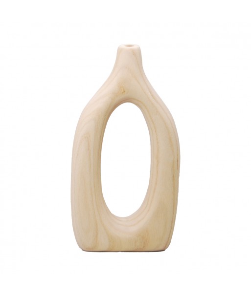 ORIGEN Home Decor Jarrón Jarrones Y Portavelas | Jarrón Beige - 35x18x6cm