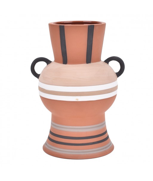 ORIGEN Home Decor Jarrón Jarrones Y Portavelas | Jarrón Marrón - 24x15x15cm