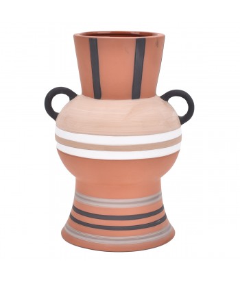 ORIGEN Home Decor Jarrón Jarrones Y Portavelas | Jarrón Marrón - 24x15x15cm