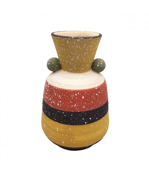 ORIGEN Home Decor Jarrón Jarrones Y Portavelas | Jarrón Multicolor - 19x12x12cm