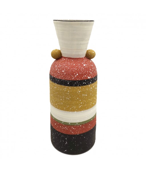 ORIGEN Home Decor Jarrón Jarrones Y Portavelas | Jarrón Multicolor - 28x10x10cm
